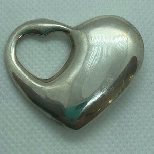 Sterling Heart Freeform Pendant 6 Grams